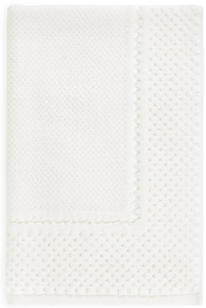 Tapete de banho jacquard veludo 50x70 cm - 750 gr/m2 -  Tapete banho 100% algodão: Branco