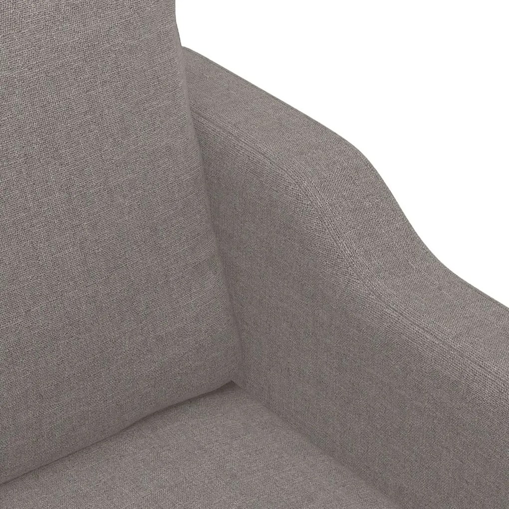 Sofá de 3 lugares tecido 180 cm cinzento-acastanhado