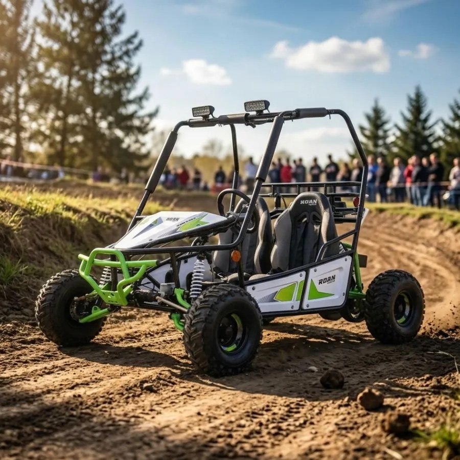 Buggy gasolina para crianças 125cc Roan Triton 2 Lugares R7 Verde