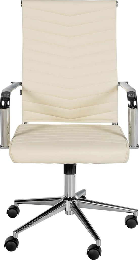 Cadeira de Escritório Canby de Couro Sintético Creme