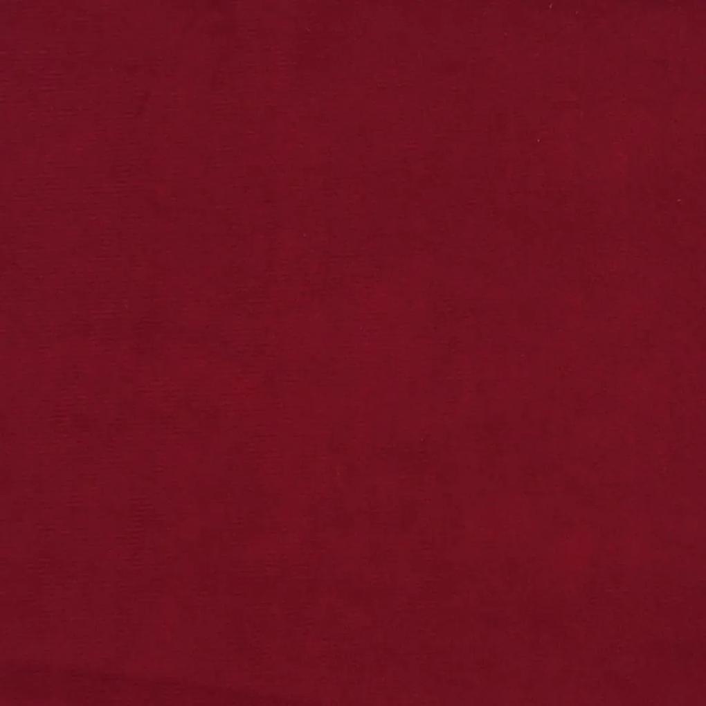 Apoio de pés 78x56x32 cm veludo vermelho tinto