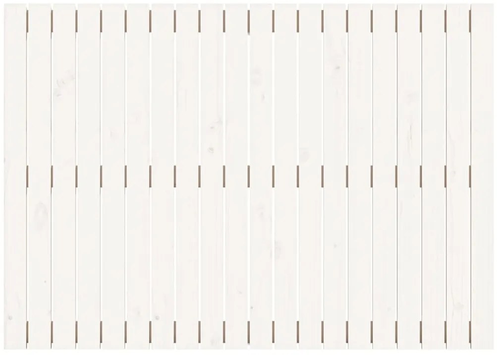 Cabeceira de parede 127,5x3x90 cm pinho maciço branco