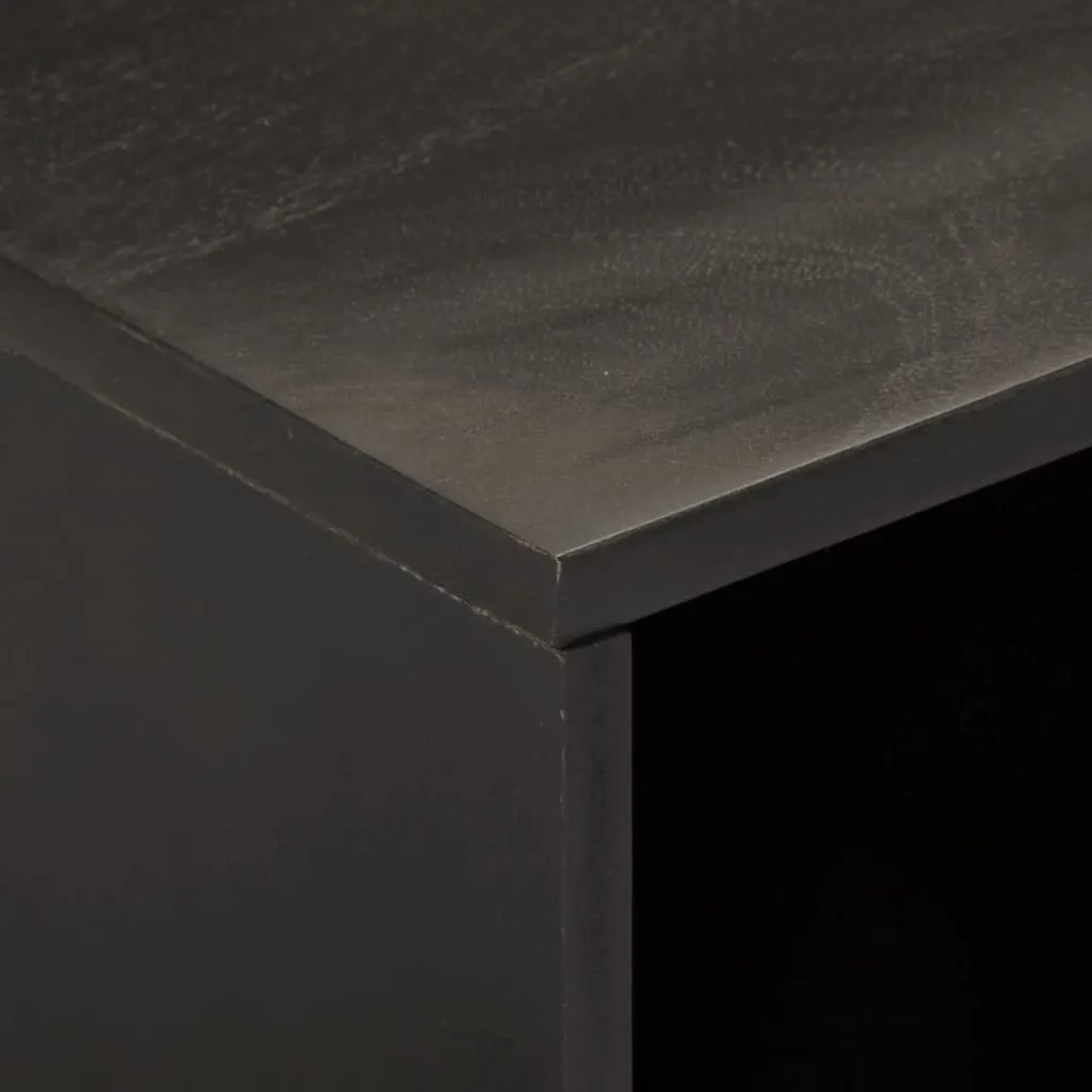 Móvel de TV 80x31x46 cm madeira de mangueira maciça preto