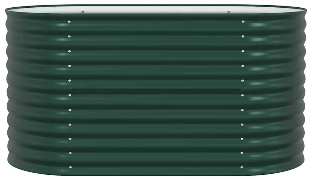 Canteiro de Jardim Verde vidaXL 160x80x81 cm em Aço Galvanizado
