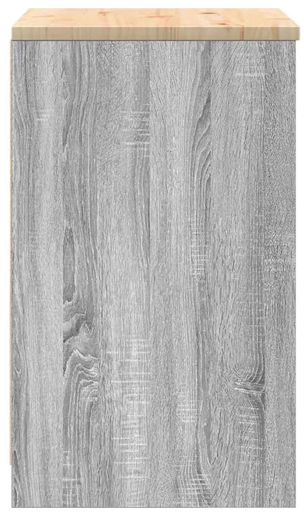 Armário de arrumação de garagem cinzento sonoma 60x51x85 cm