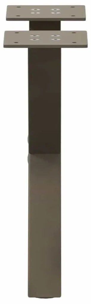 Pés para mesa de centro em formato de X, 2 peças, aço natural, 30x(30-