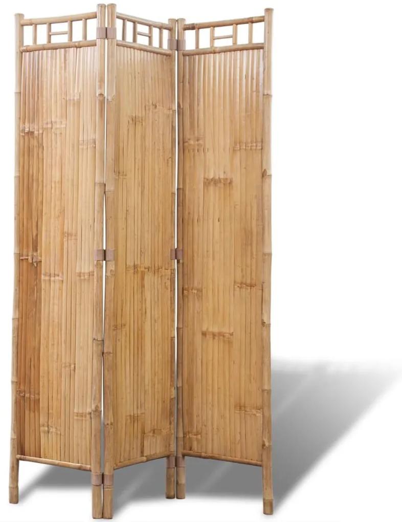 242487 vidaXL Divisória de ambientes, 3 painéis bambu
