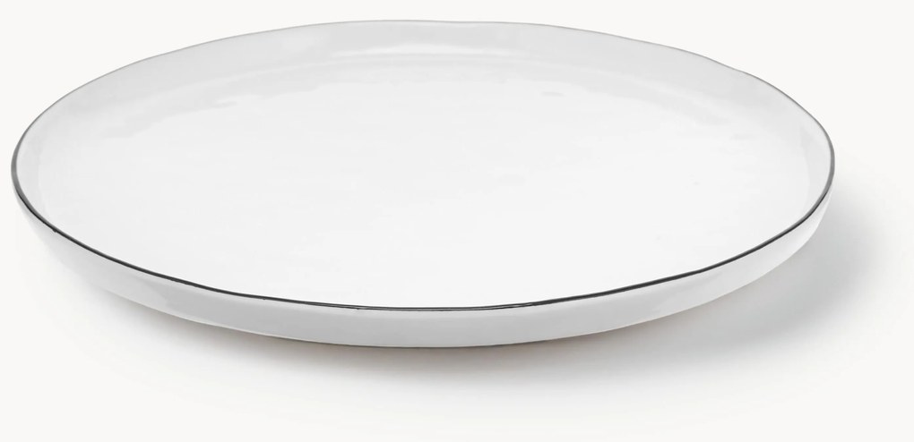 Prato de pequeno-almoço em porcelana artesanal Salt, conjunto de 4