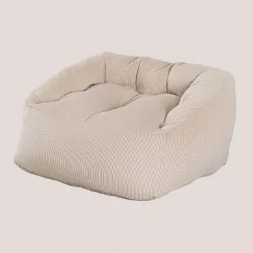 Puff Poltrona em Bombazina (85 cm) Thiago Castanho Trigo Sklum