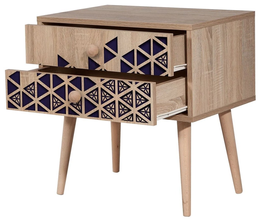 Mesa de Cabeceira Two – Carvalho Sonoma – 60x61x40 cm