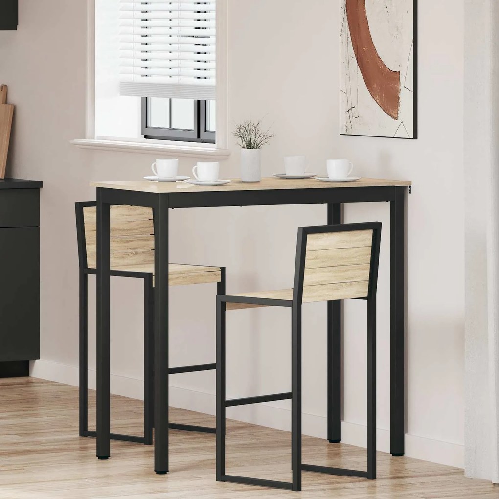 vidaXL Mesas de jantar Madeira processada