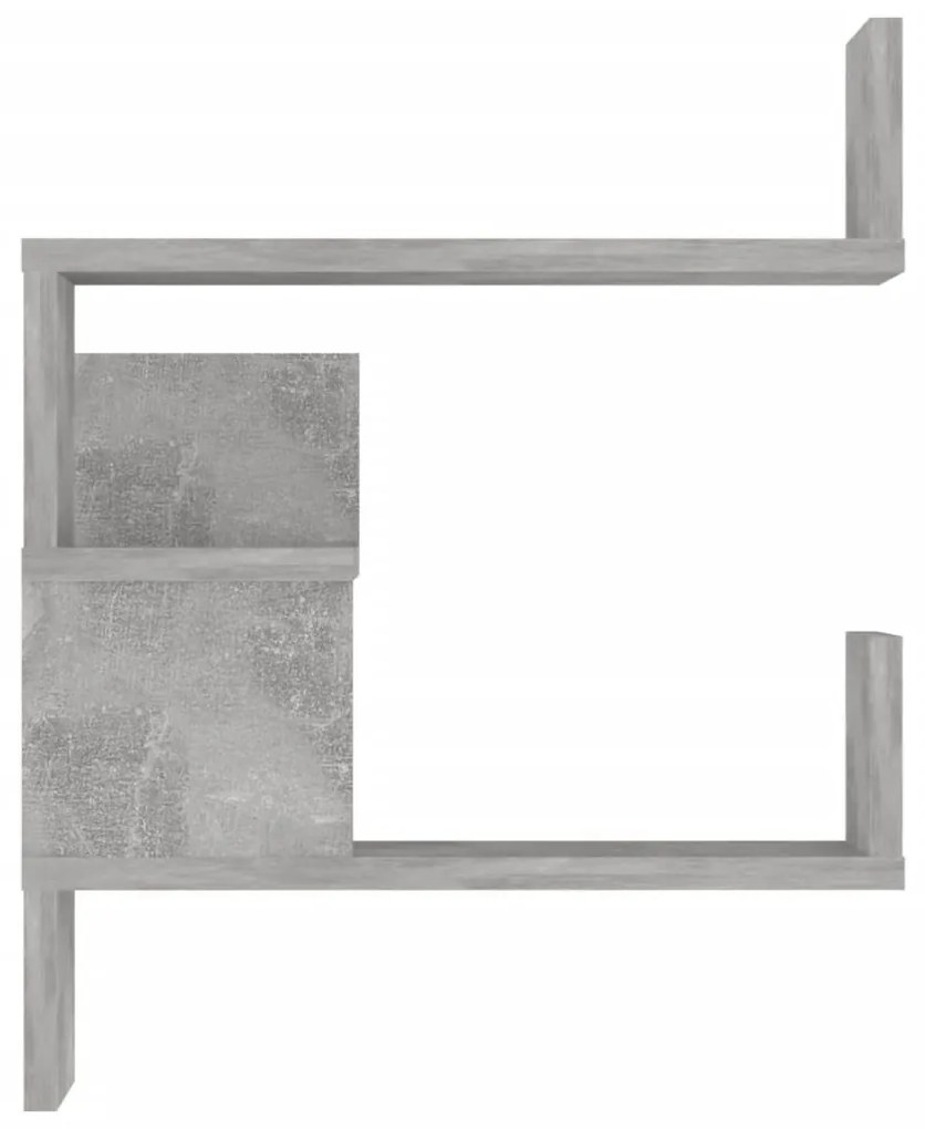 Estantes canto p/ parede 2pcs deriv. madeira cinza cimento
