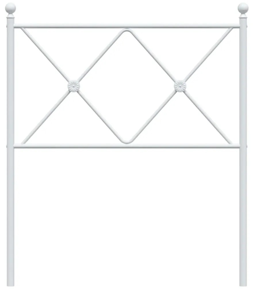 Cabeceira de cama 80 cm metal branco