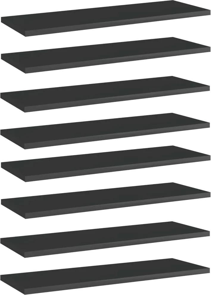Prateleiras para estante 8 pcs 60x20x1,5cm contraplacado preto