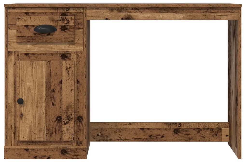 Escrivaninha vidaXL com Armazenamento em Madeira Velha 50x115x75 cm em