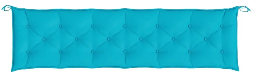 Almofadão p/ banco de jardim 200x50x7 cm tecido turquesa