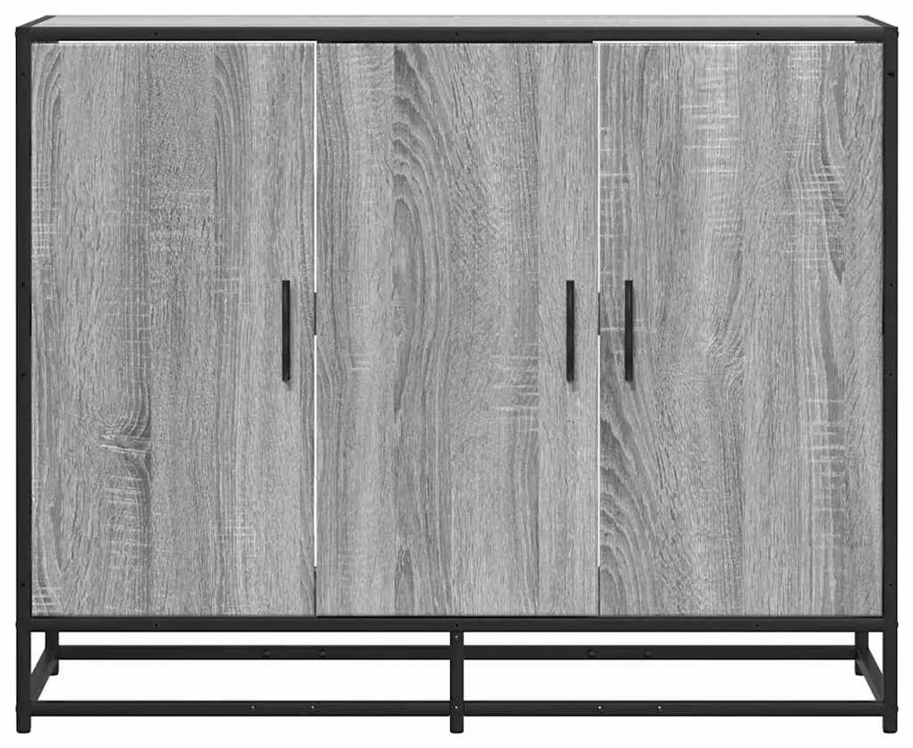 Aparador 94x35x76 cm derivados de madeira cinzento sonoma