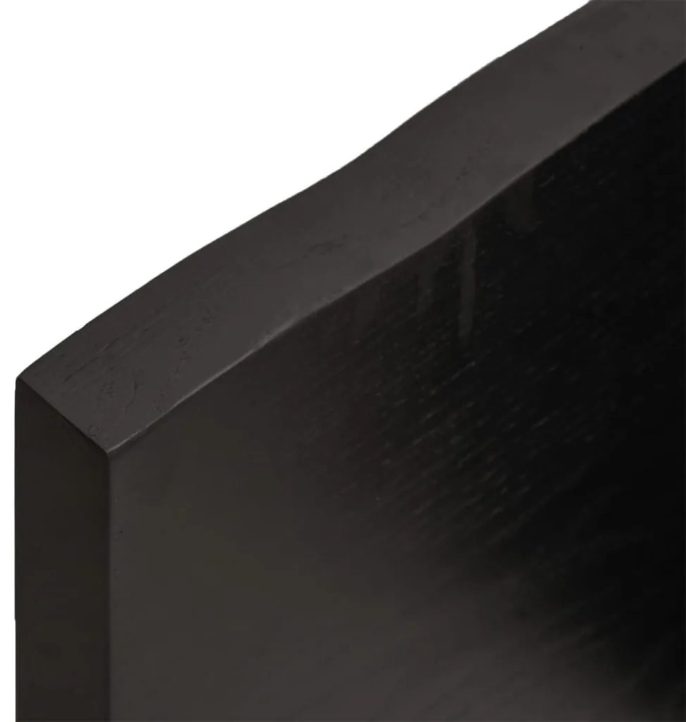 Bancada p/ WC 200x60x(2-4)cm madeira tratada maciça castanho