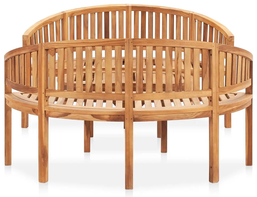 3 pcs conj. lounge de jardim formato banana teca maciça