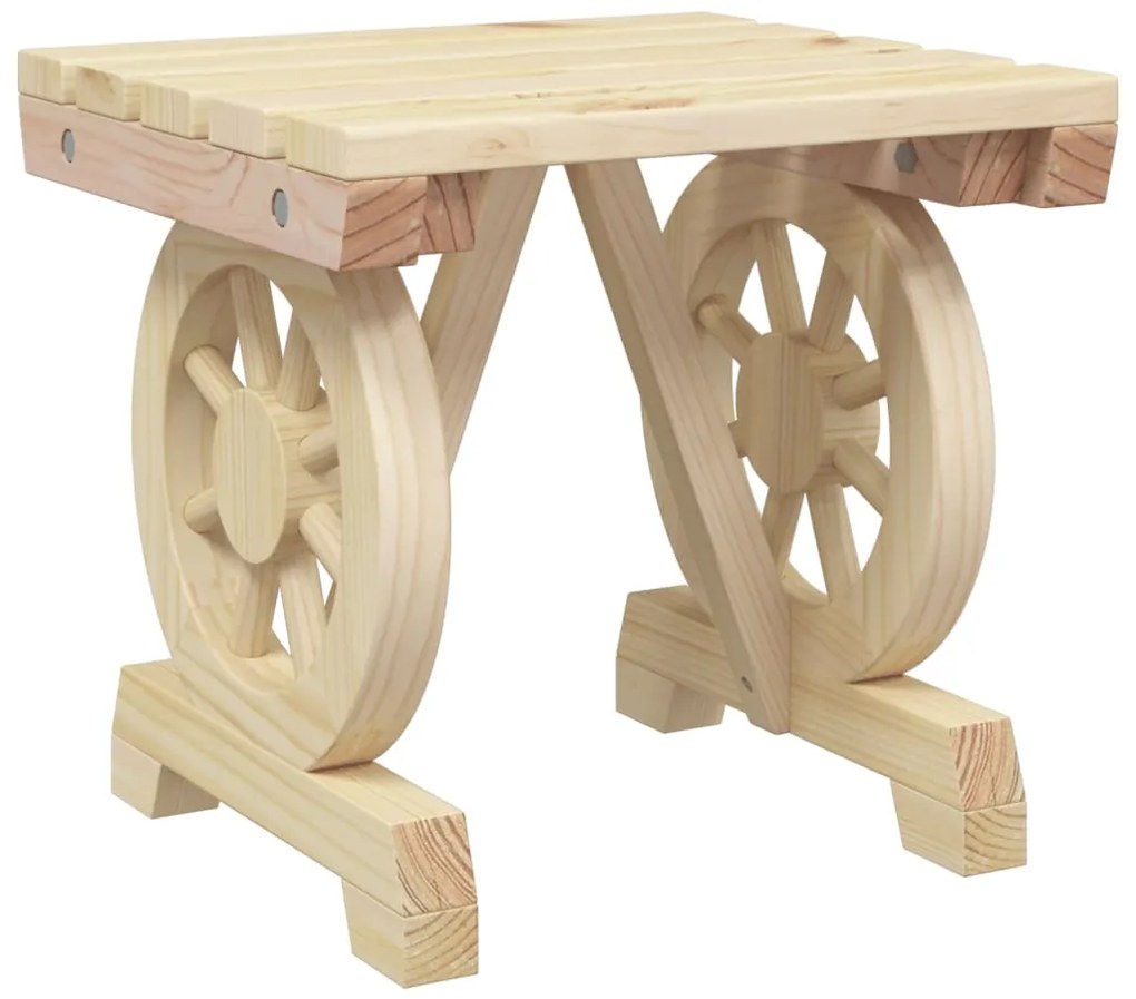 3 pcs conjunto lounge de jardim madeira de abeto maciça