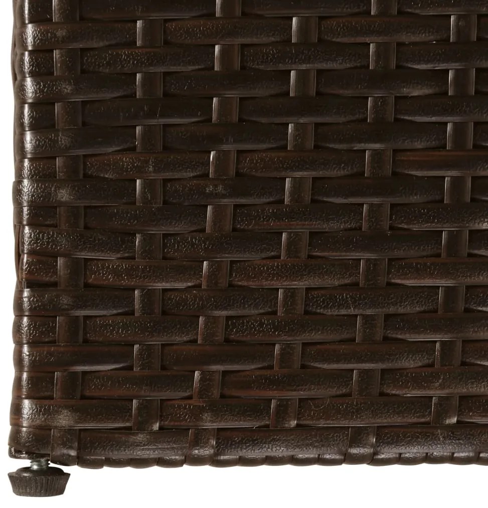Caixa de arrumação para jardim 150x100x100 cm vime PE castanho