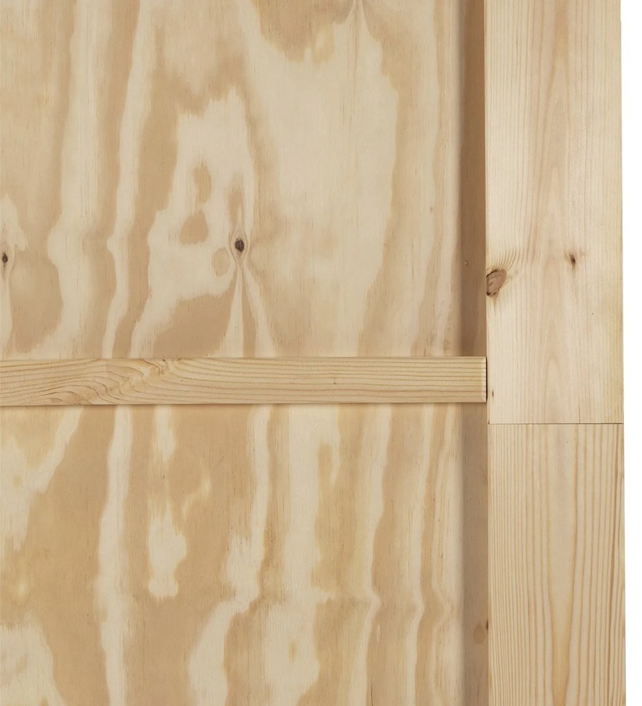 Porta Deslizante vidaXL com Conjunto de Ferragens 93x211 cm Madeira Só