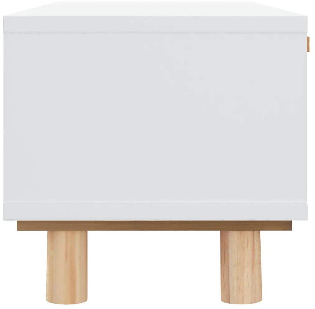 Mesa de centro 80x40x30 cm deriv. madeira/pinho maciço branco