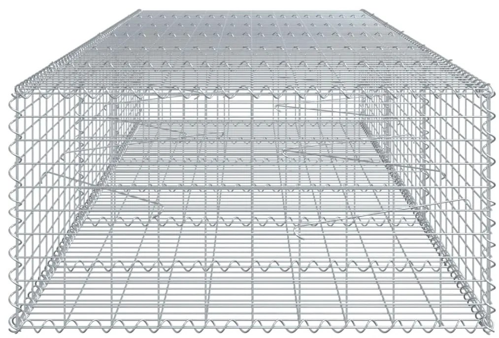 Cesto gabião com cobertura 300x100x50 cm ferro galvanizado