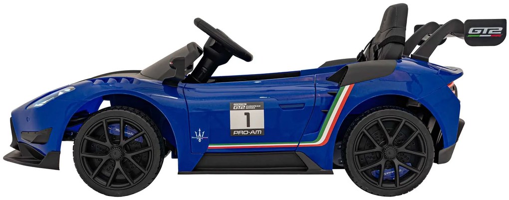 Carro elétrico para Crianças 12V 4 Motores Maserati MC20 GT2, Rodas de EVA, Assento de couro Azul