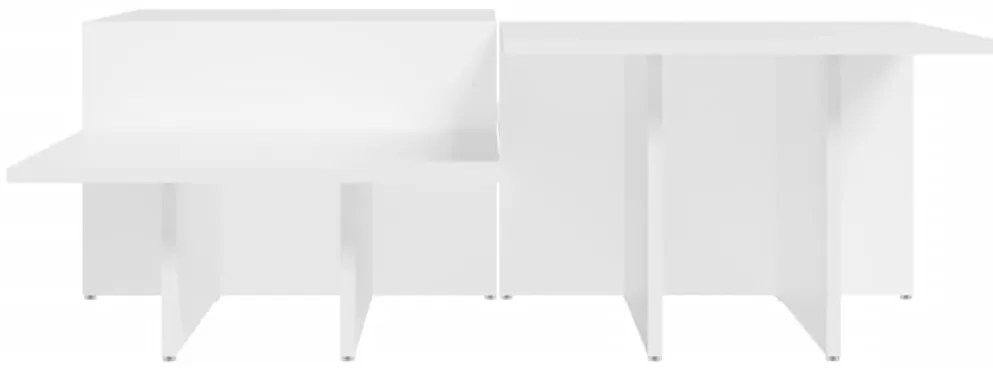 Mesas de centro 2 pcs derivados de madeira branco
