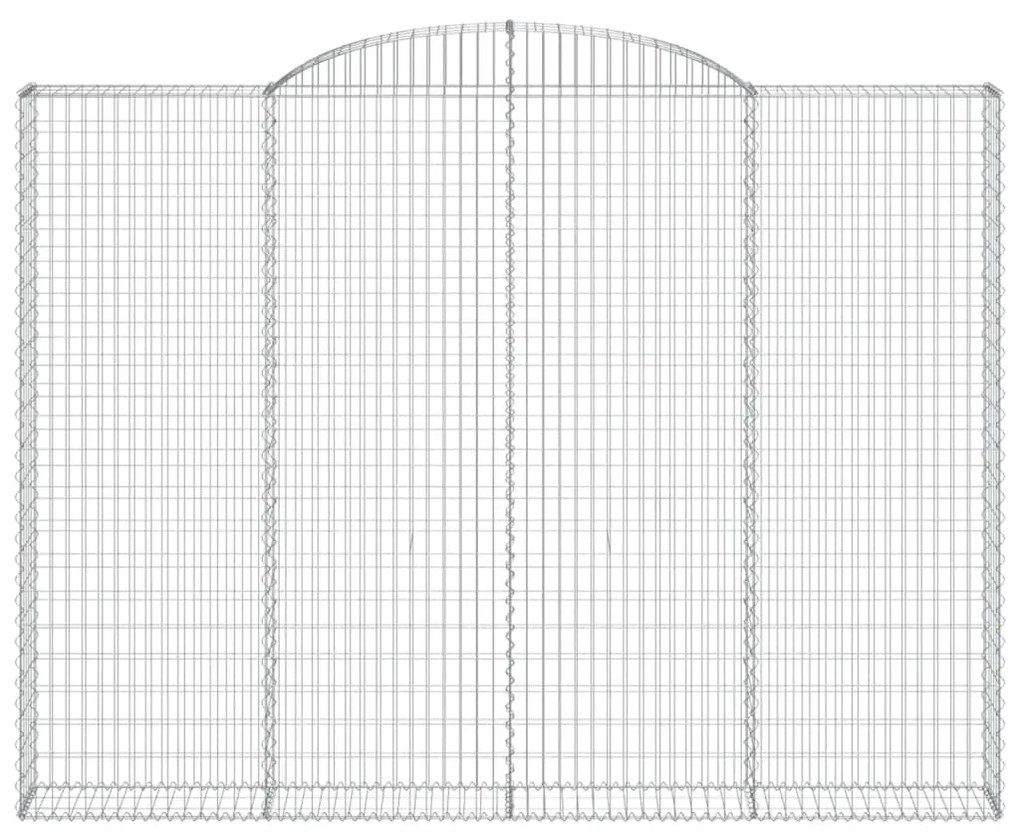 Cestos gabião arqueados 3pcs 300x30x220/240cm ferro galvanizado