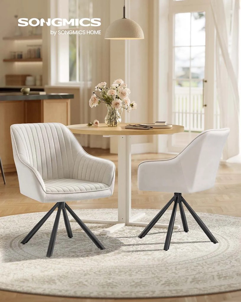 Cadeira de sala de jantar com braços bege cappuccino-Preto