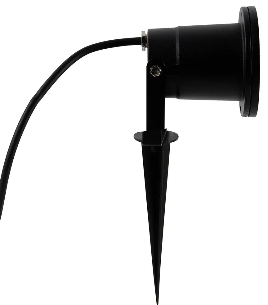 LED Foco de jardim inteligente industrial preto com WiFi GU10 IP65 - Basic Moderno