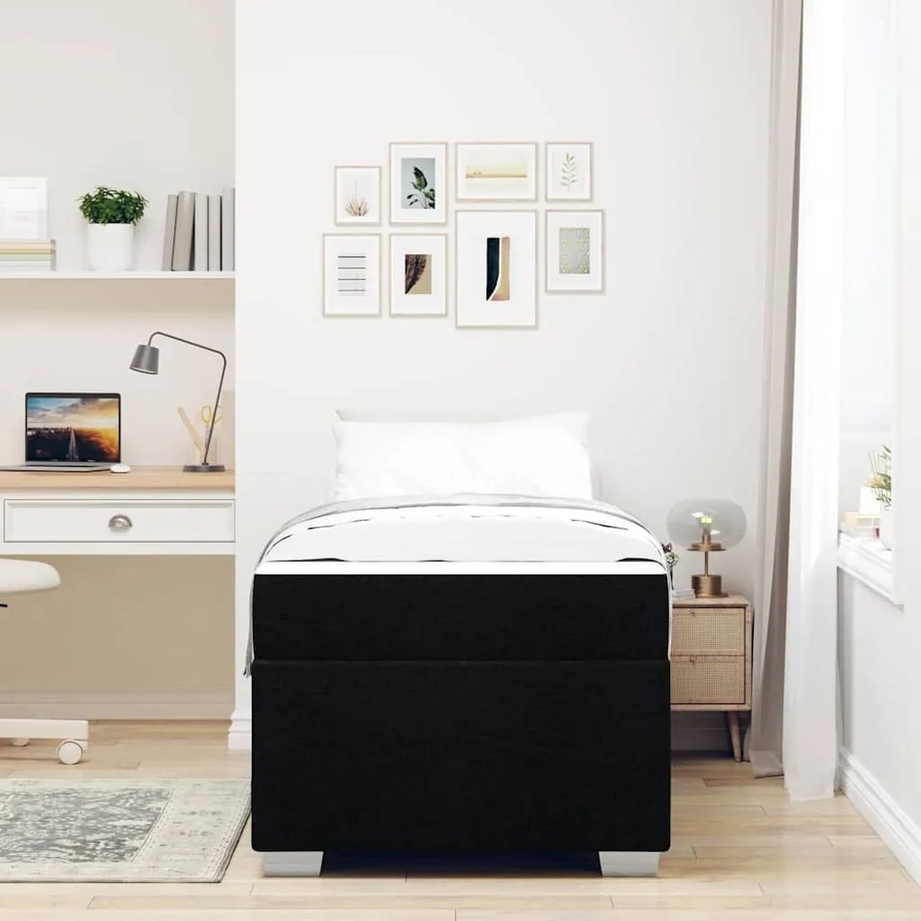Estrutura da Cama Outros Preto 90 x 190 cm tecido