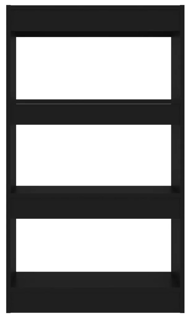 Estante/divisória derivados de madeira preto