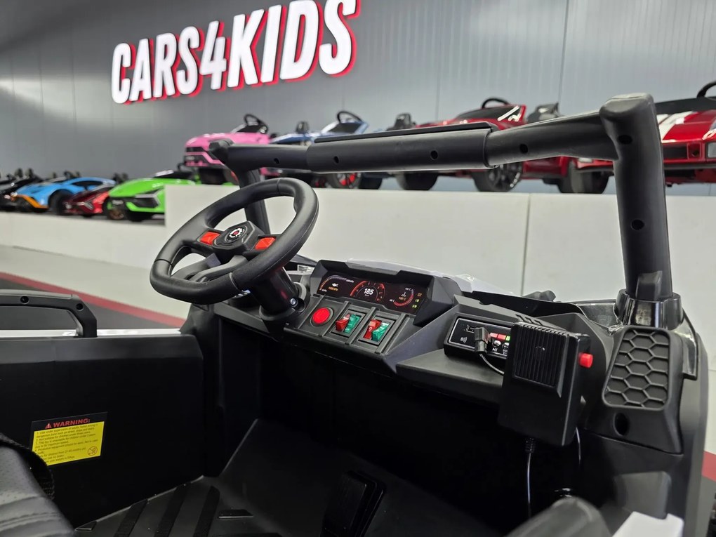 Buggy infantil 24V de Patrulha Policia, pneus de EVA, assento em pele Preto