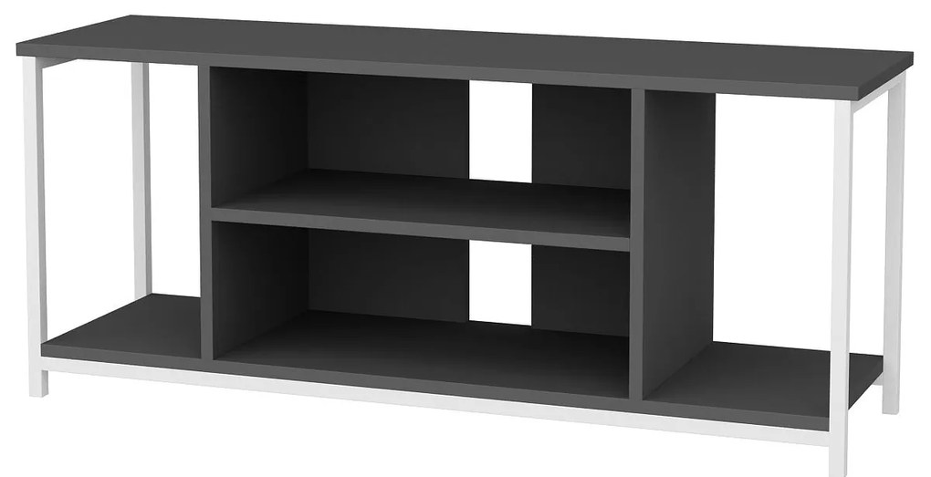 Móvel TV Rinaldo – Branco/Antracite – 120x35x50,8 cm
