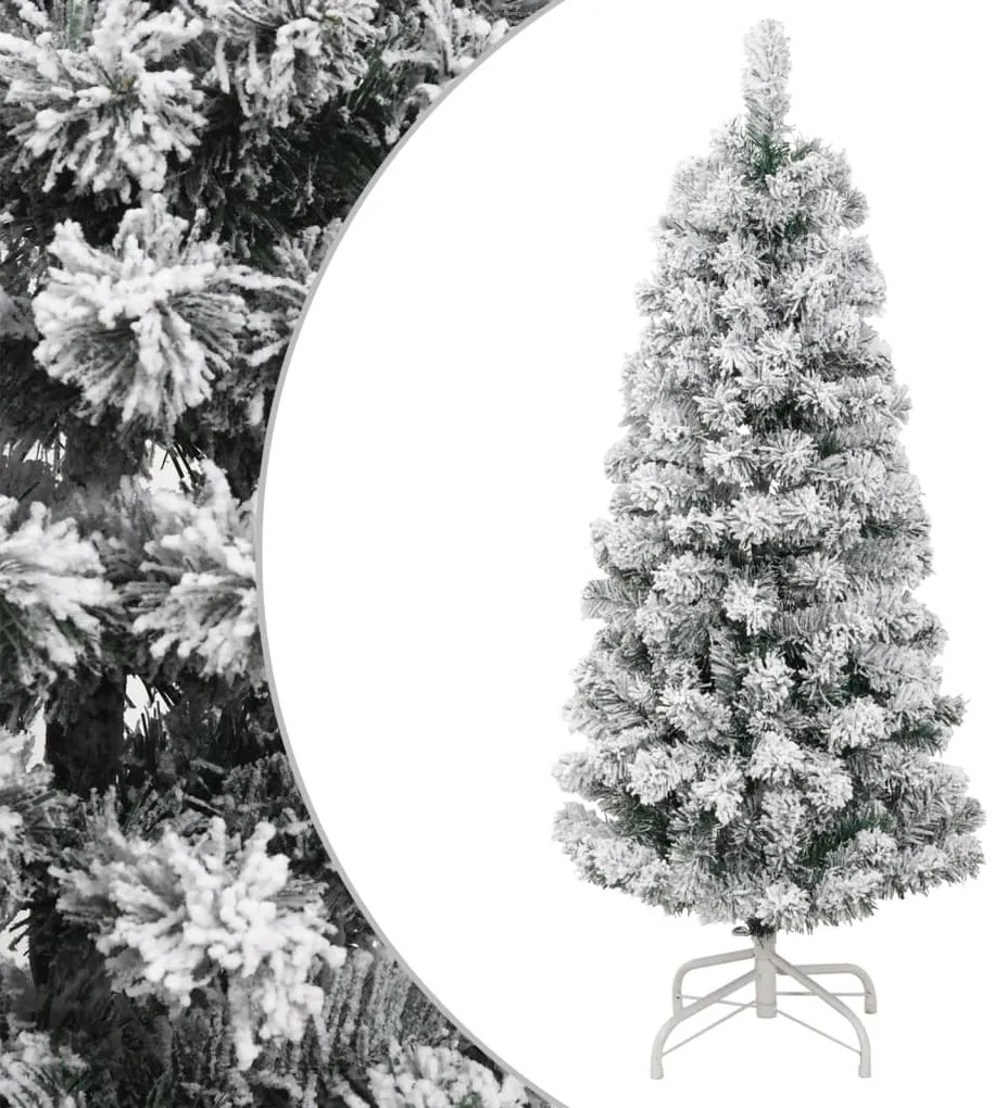 vidaXL Árvore de Natal artificial articulada c/ flocos de neve 150 cm