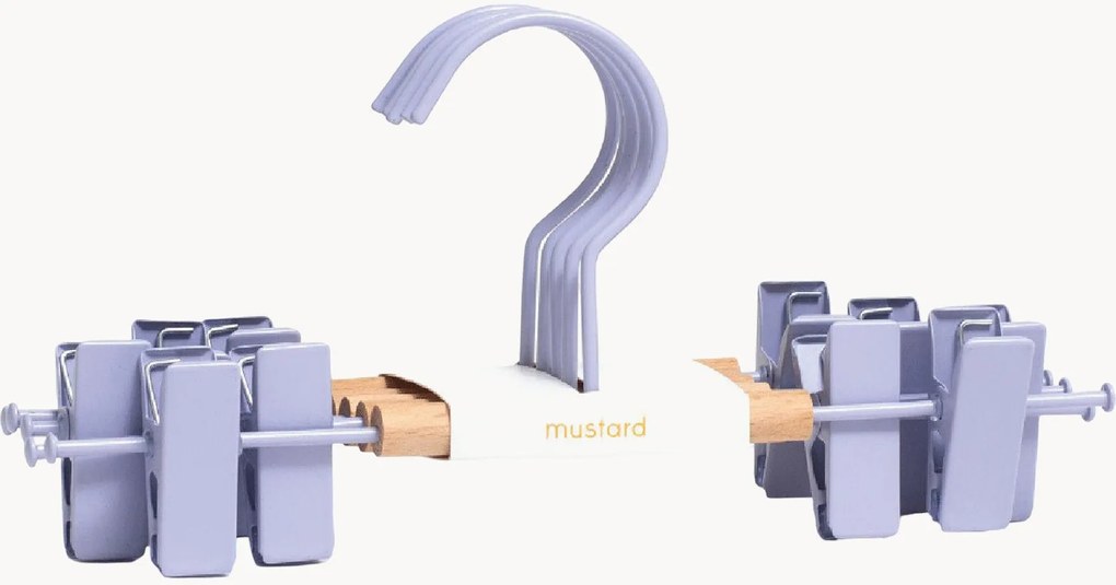 Cabides com clipes artesanais Kids Lilac, conjunto de 5