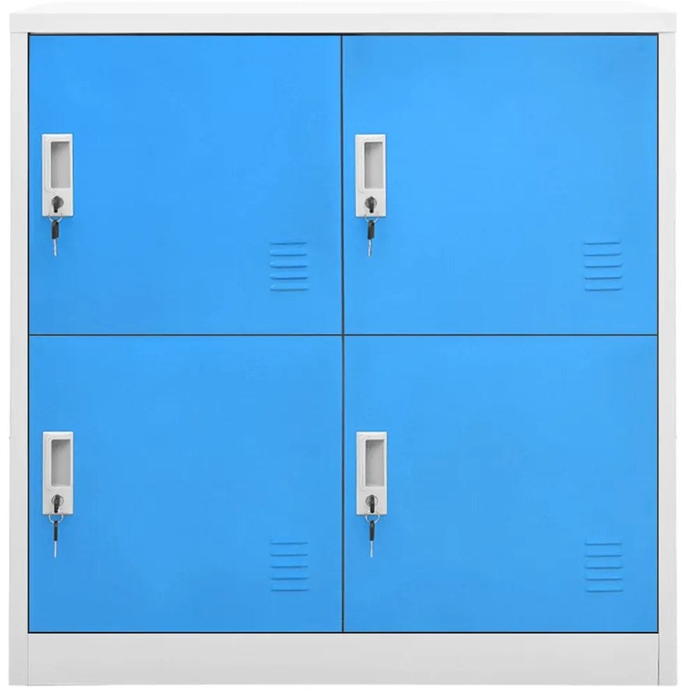 Cacifos 2 pcs 90x45x92,5 cm aço cinzento-claro e azul
