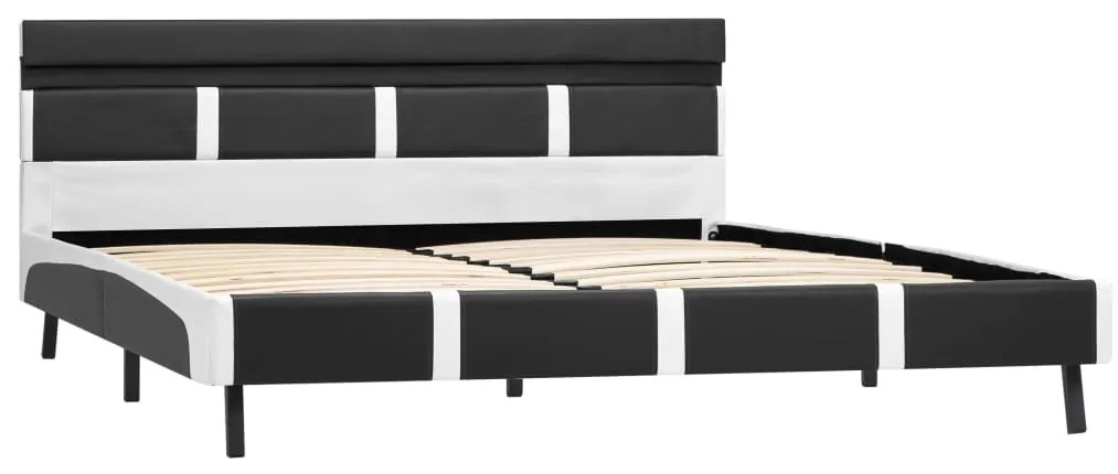 Estrutura de cama com LED 160x200 cm couro artificial cinzento
