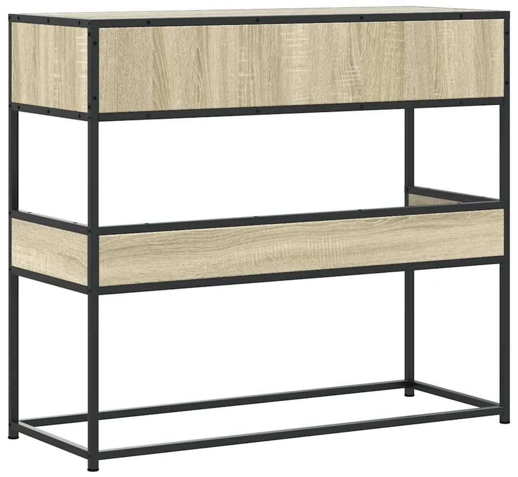 Mesa consola 90x35x80 cm derivados de madeira carvalho sonoma