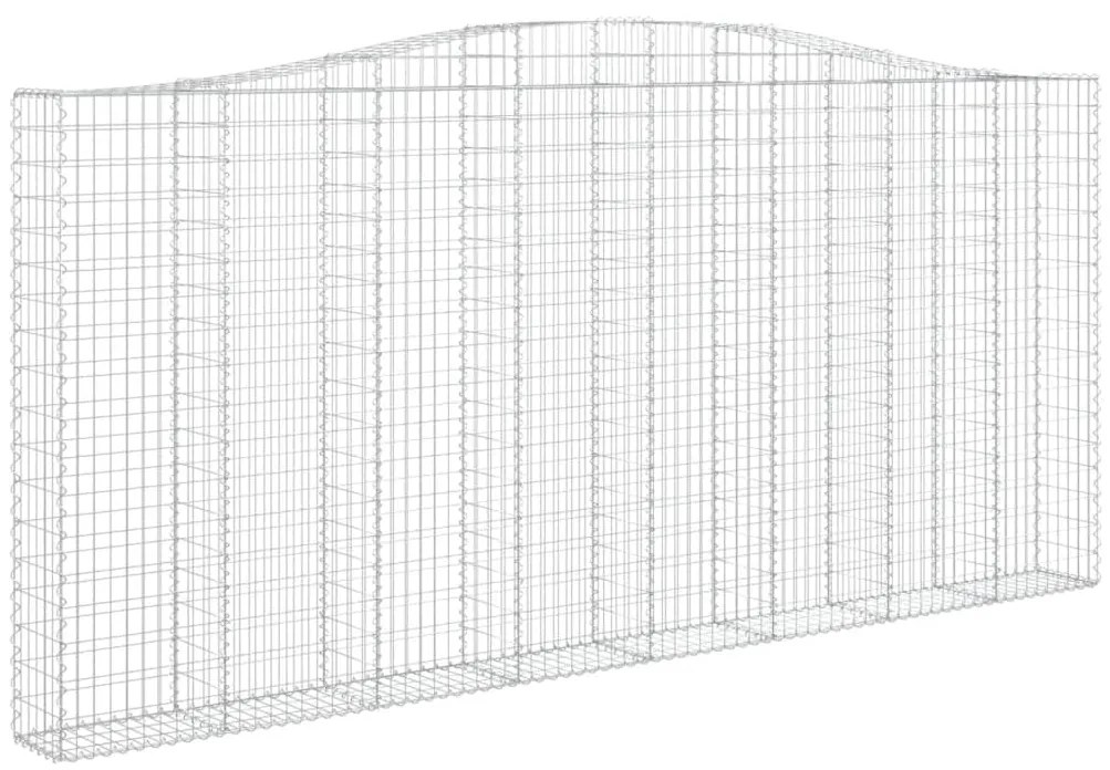 Cestos gabião arqueados 3pcs 400x30x180/200cm ferro galvanizado
