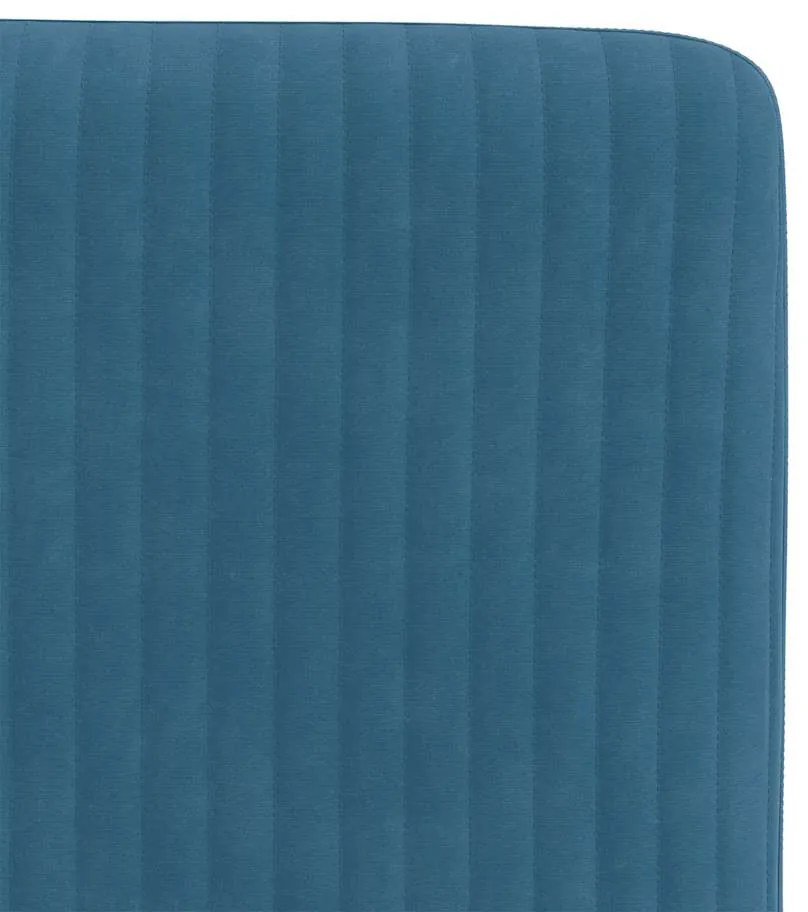 Cadeiras de jantar 4 pcs veludo azul
