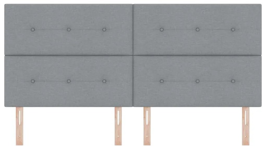 Cabeceira LED Cinza Claro 100 cm em Tecido