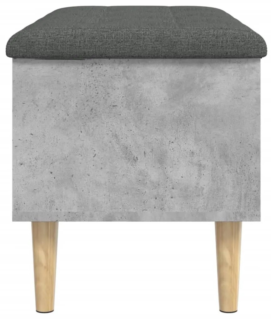 Banco de arrumação 82x42x46cm derivados madeira cinza cimento