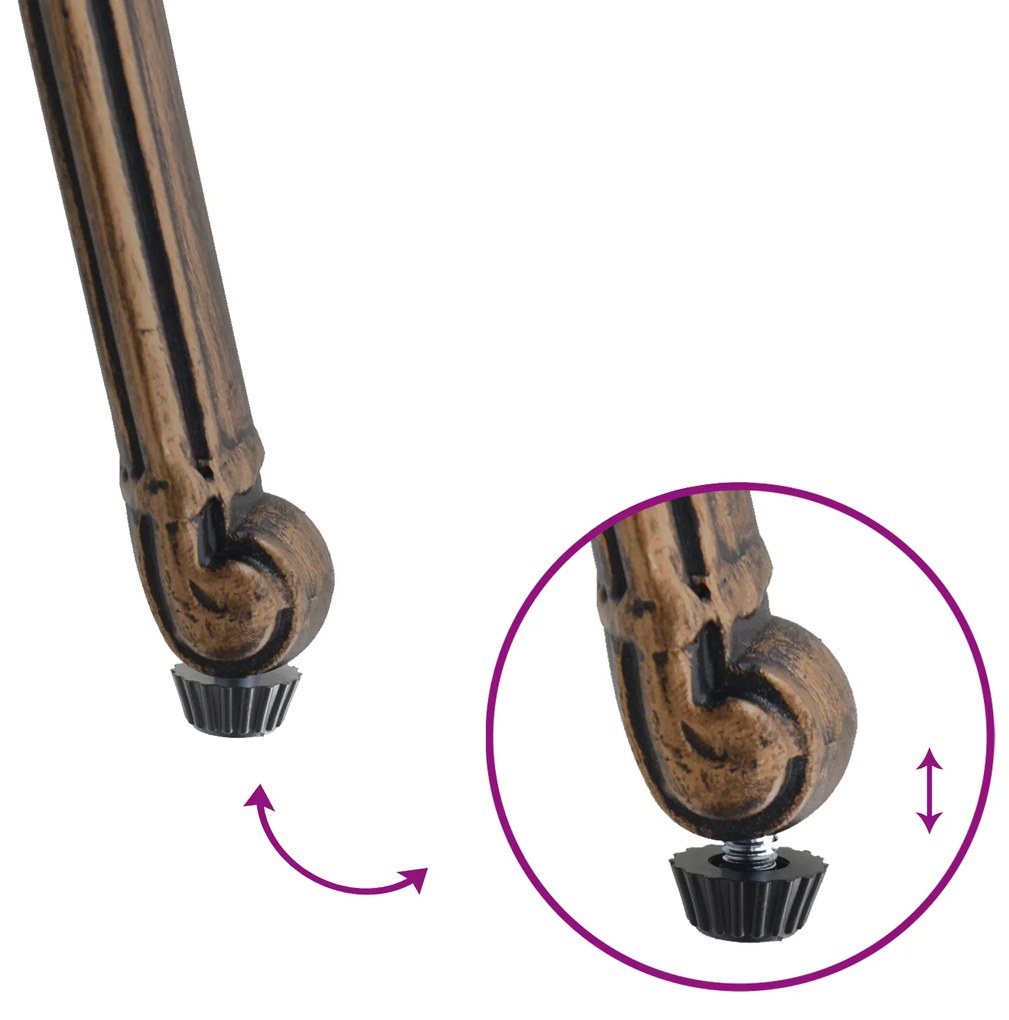 cadeiras de jardim vidaXL 2 pcs em alumínio fundido bronze