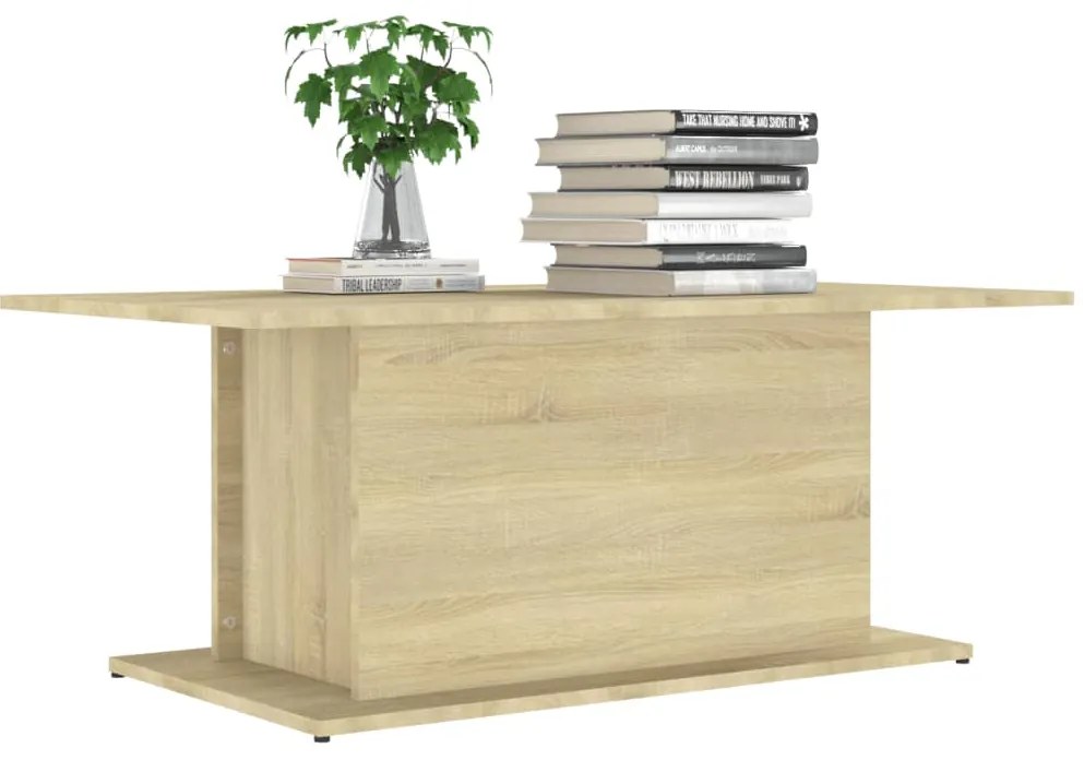 Mesa de centro 102x55,5x40 cm derivados madeira carvalho sonoma