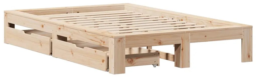 Cama sem colchão 135x190 cm madeira de pinho maciça