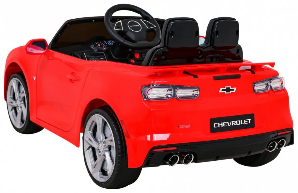 Carro elétrico para Crianças 12V Chevrolet CAMARO 2SS Rodas de EVA, Assento de couro Vermelho